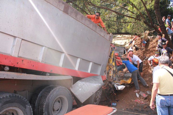 Dump Truck accident exclusive photo