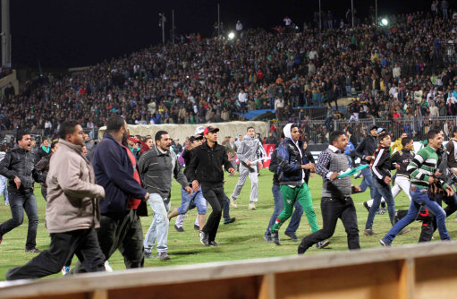 Egyptian Soccer Pitch Invasion