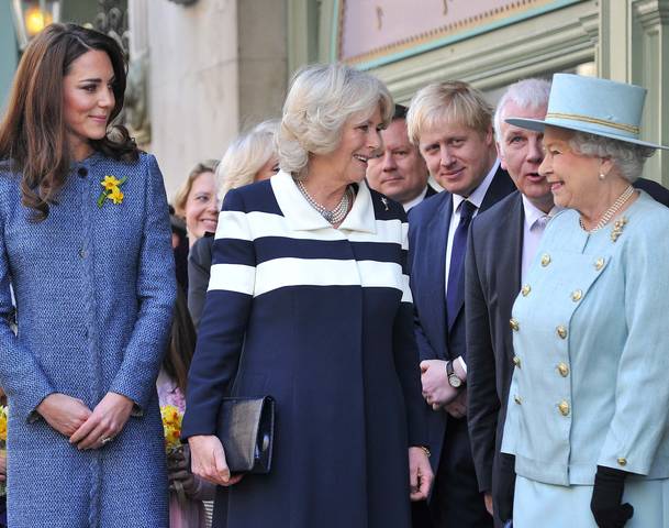 Queen Elizabeth II, Camilla Parker Bowles and Kate Middleton were together on an official visit to a luxury department store in London. The royal guests attended a tea party and greet UK military members serving in Afghanistan at Fortnum and Mason store, the iconic and luxury department store in London founded in 1707 by William Fortnum and Hugh Mason, which is known for its reputation for high quality products, especially for its tea, according to Daily Mail.