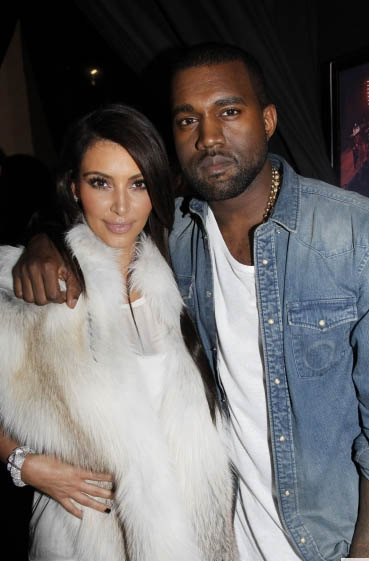 Kim Kardashian at Kanye Wests Fashion Show