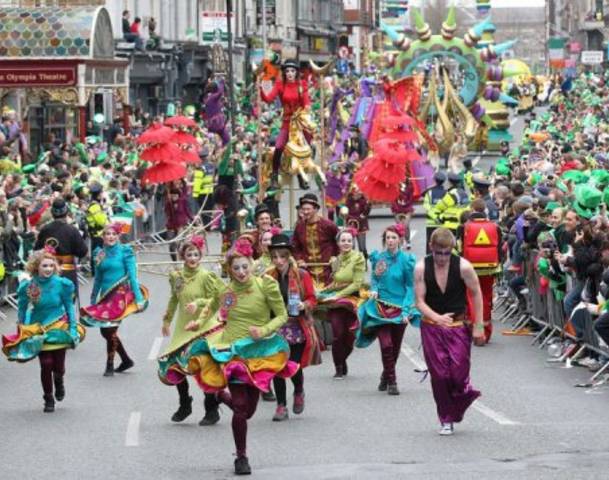 500,000 people gathered near central Dublin for the St. Patrick's Day parade