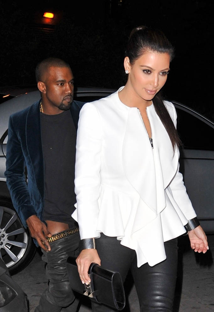 Kanye West Loses Pants During Date with Kim Kardashian