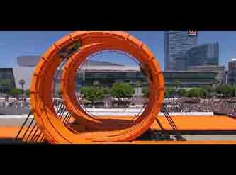 Exclusive Video - Hot Wheels Pulls off Double Loop Dare 2012