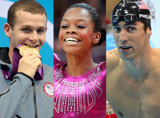 Tyler Clary, Gabby Douglas, Michael Phelps