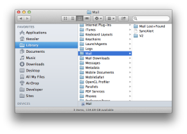 Apple&#39;s Mail directory in the hidden user library