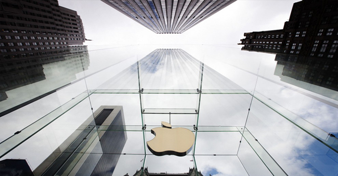 Apple falls on lower shipment forecasts
