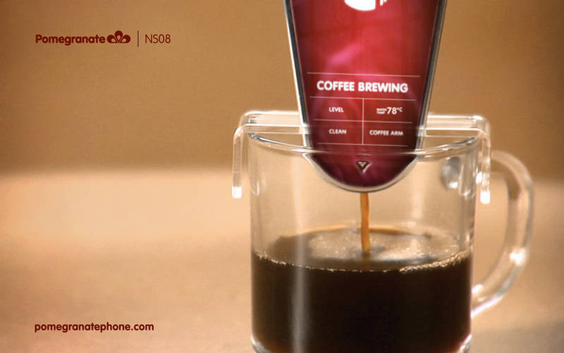 Pomegranate - A Phone With Shaver, Coffee Brewer And Harmonica